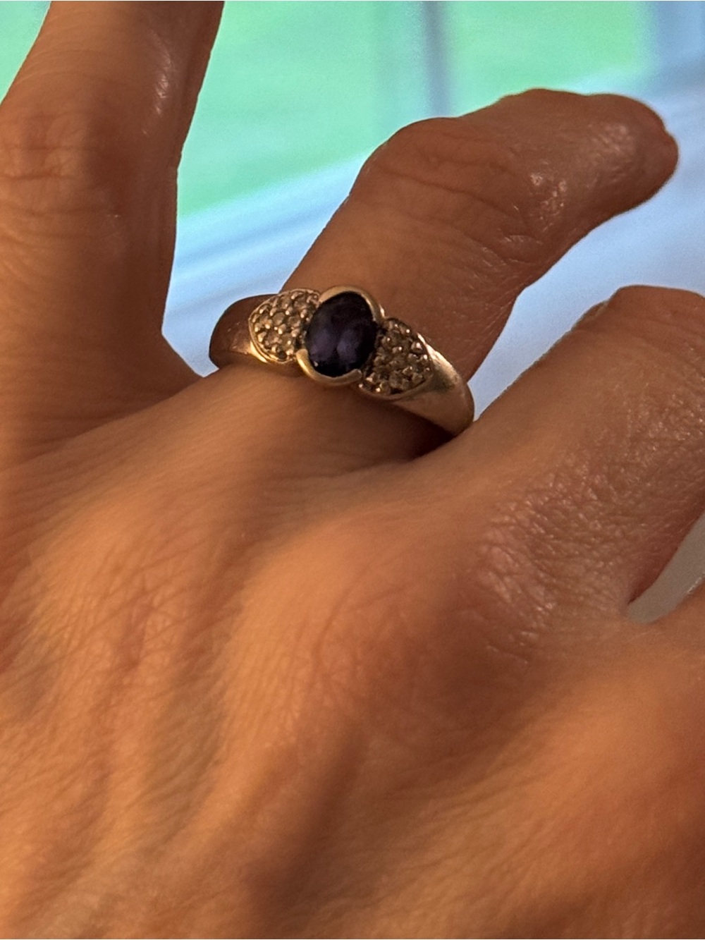 Levian Solid 14K white gold tanzanite and Diamond Accent women’s ring sz 6.25 - Picture 7 of 10